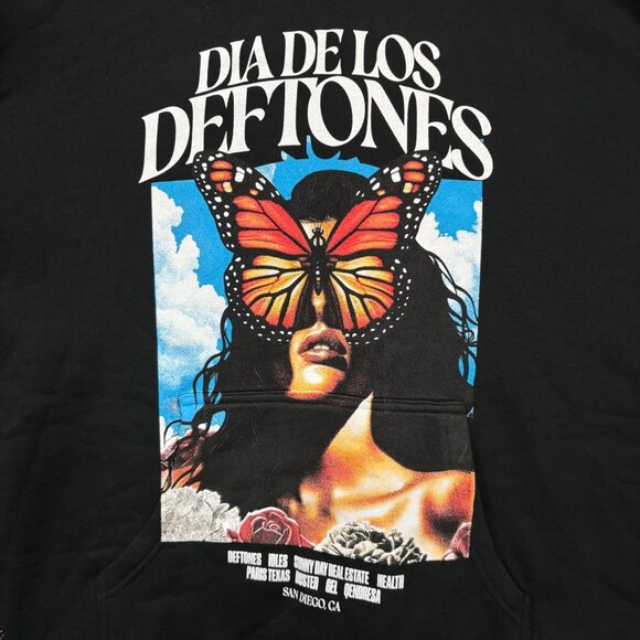 Deftones Dia de los Deftones Rock Show Line-Up Band Hoodie L - Picture 2 of 4